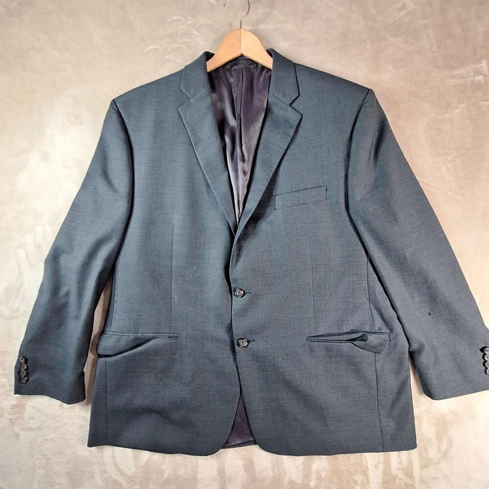 Lauren Ralph Lauren Blazer Mens 50R Charcoal Gray Wool 2 Button Double Vent